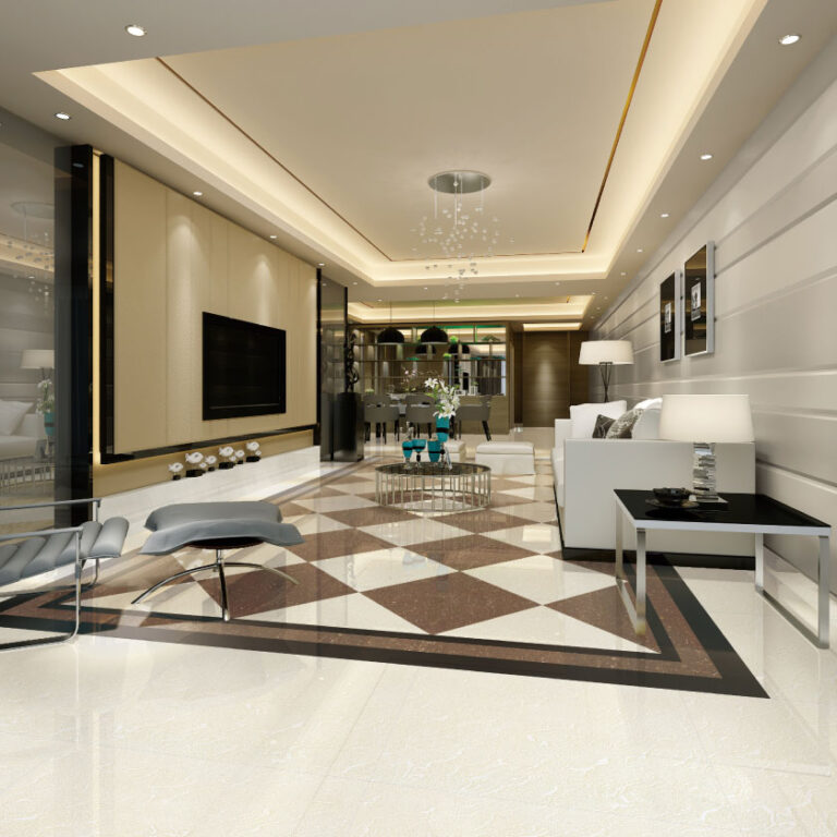 polished porcleain tile porcelain tile 600x600mm polished finsihed soluble salt glossy effect photo living room