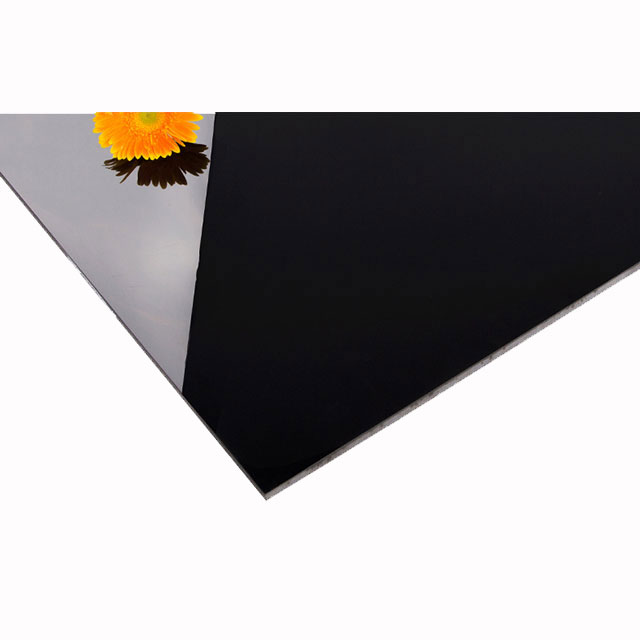 black fullbody porcelain tile polished size 600x600mm detailed photo close-up real photo