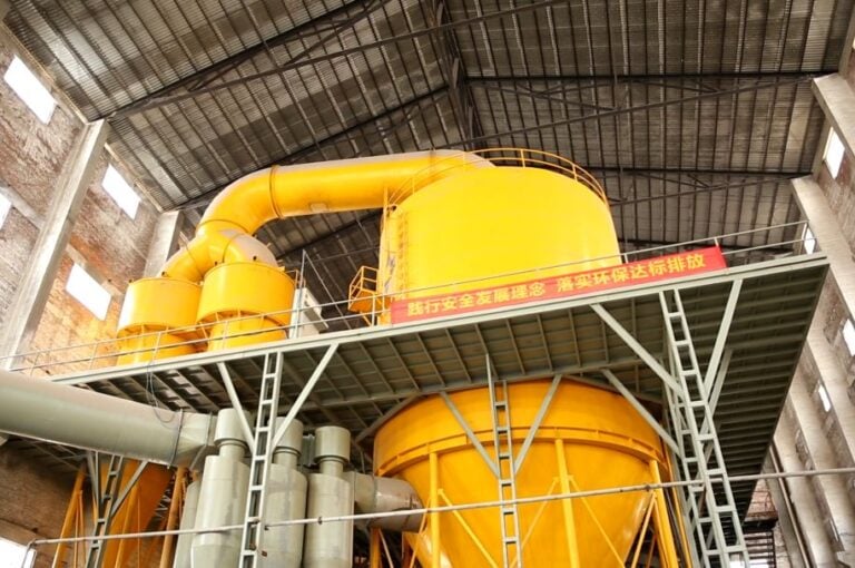 large format tile factory producing during raw material process full view real photo close up