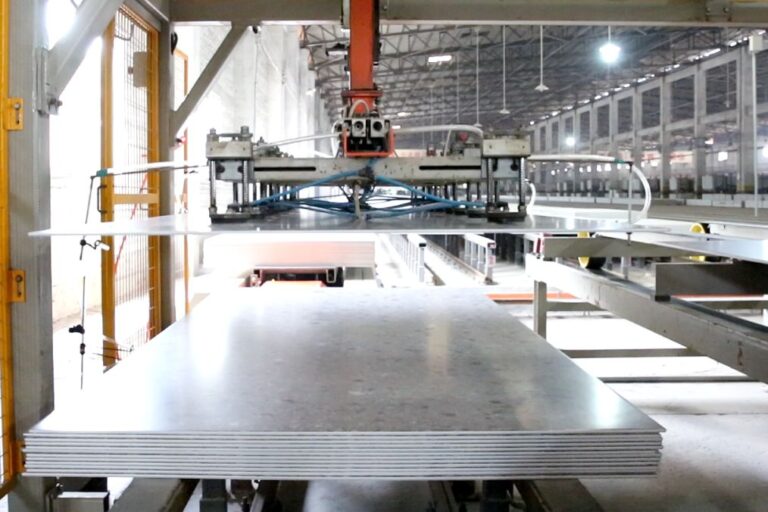large format tile factory automatic packing machine full view real photo close up