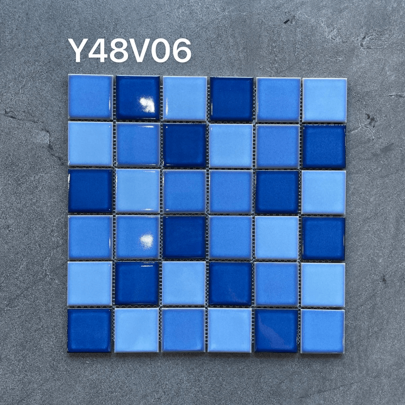 mosaic glass and porcelain bathroom tiles tilebar.com alternative from Contigo Ceramics