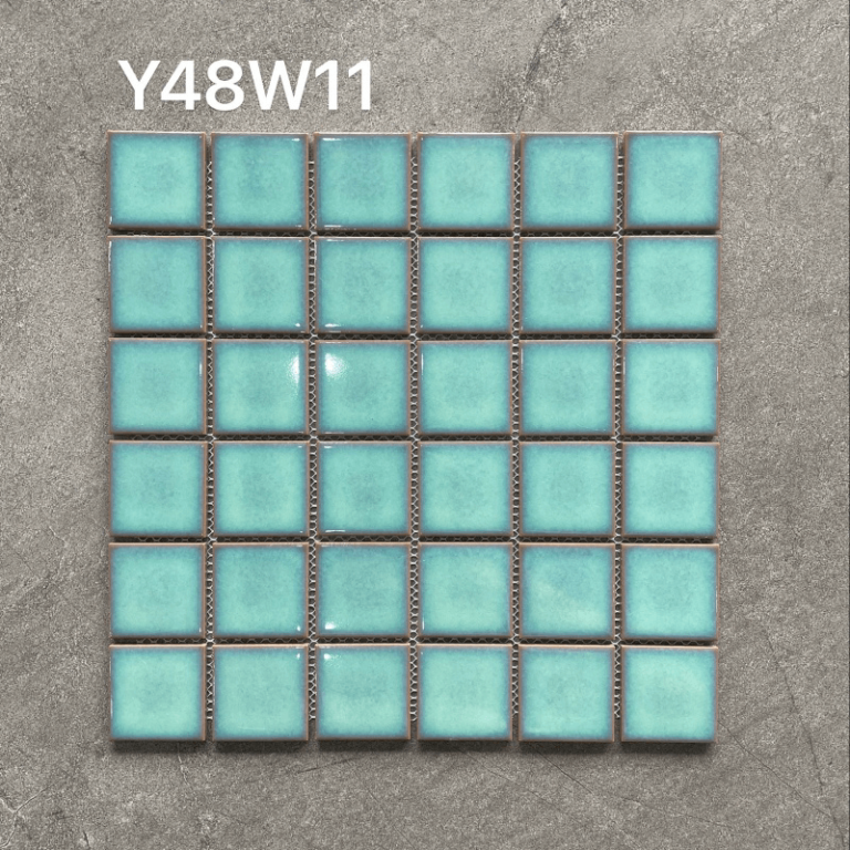 green Swimming Pool Mosaic glossy porcelain