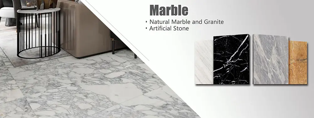 marble-look porcelain tile sample showing porcelain's ability to mimic natural stone