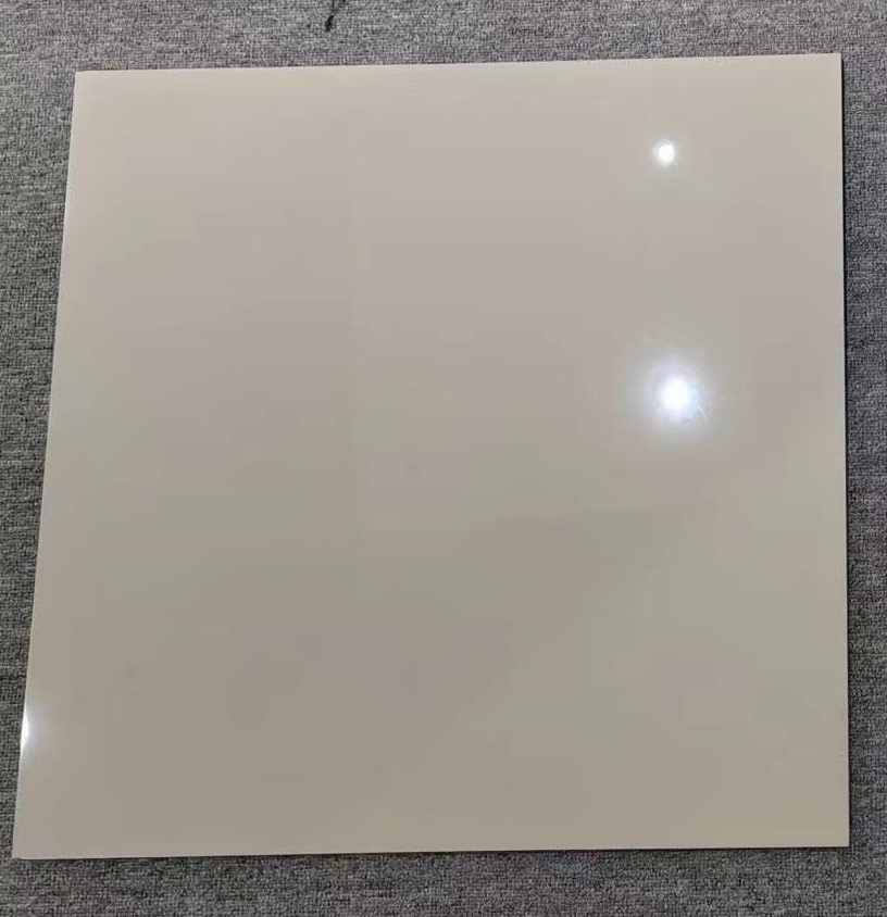 ivory white polished porcelain tile soluble salt product photo real photo close up