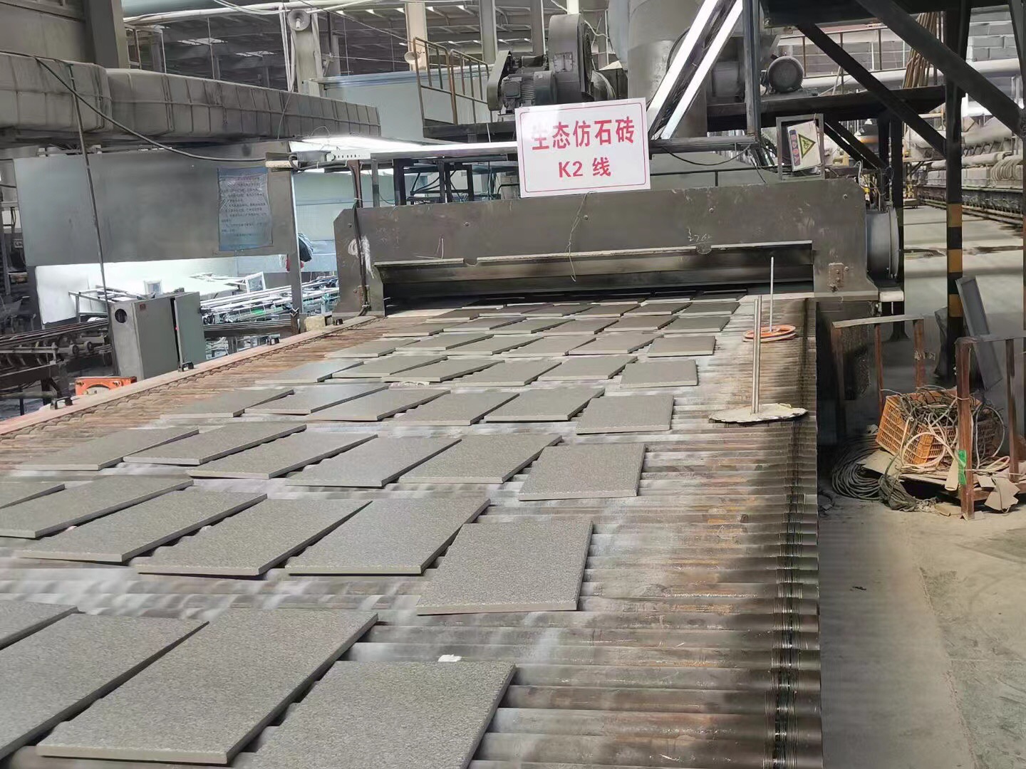 Contigo Ceramics tile QC inspection at production line