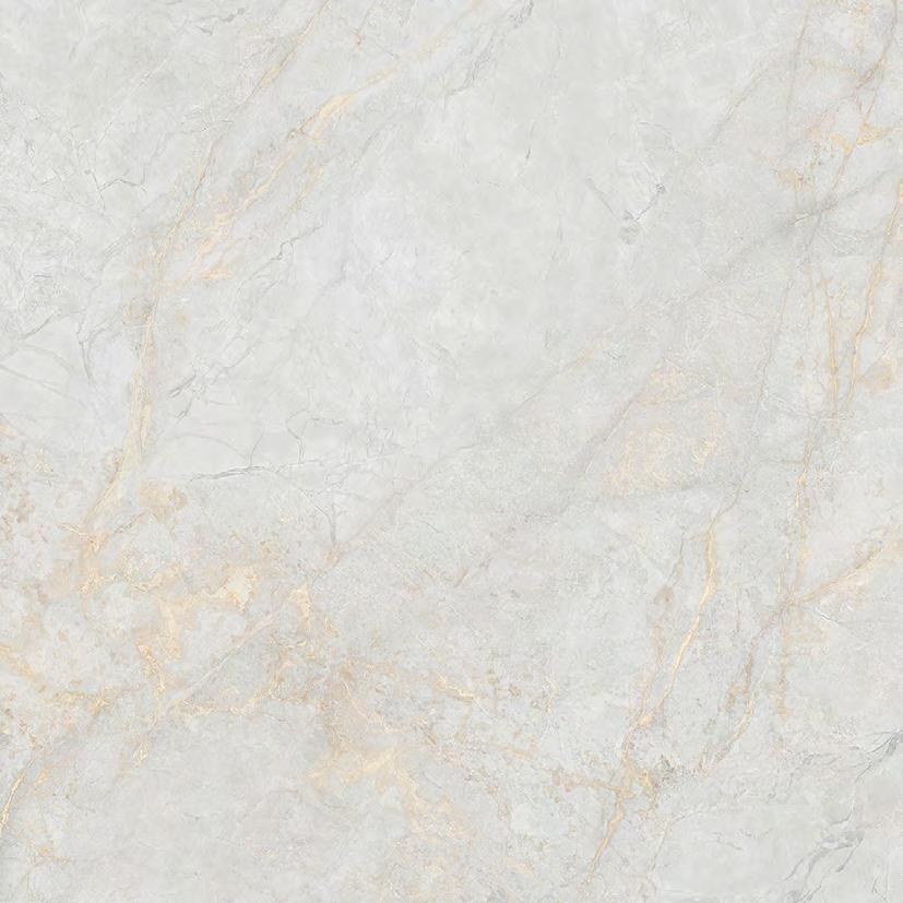 Champagne Gold 整体效果 - 1200x1200mm oversized porcelain tile, full polished glazed surface showing natural stone-like veining and champagne gold color variations, Contigo Ceramics wholesale