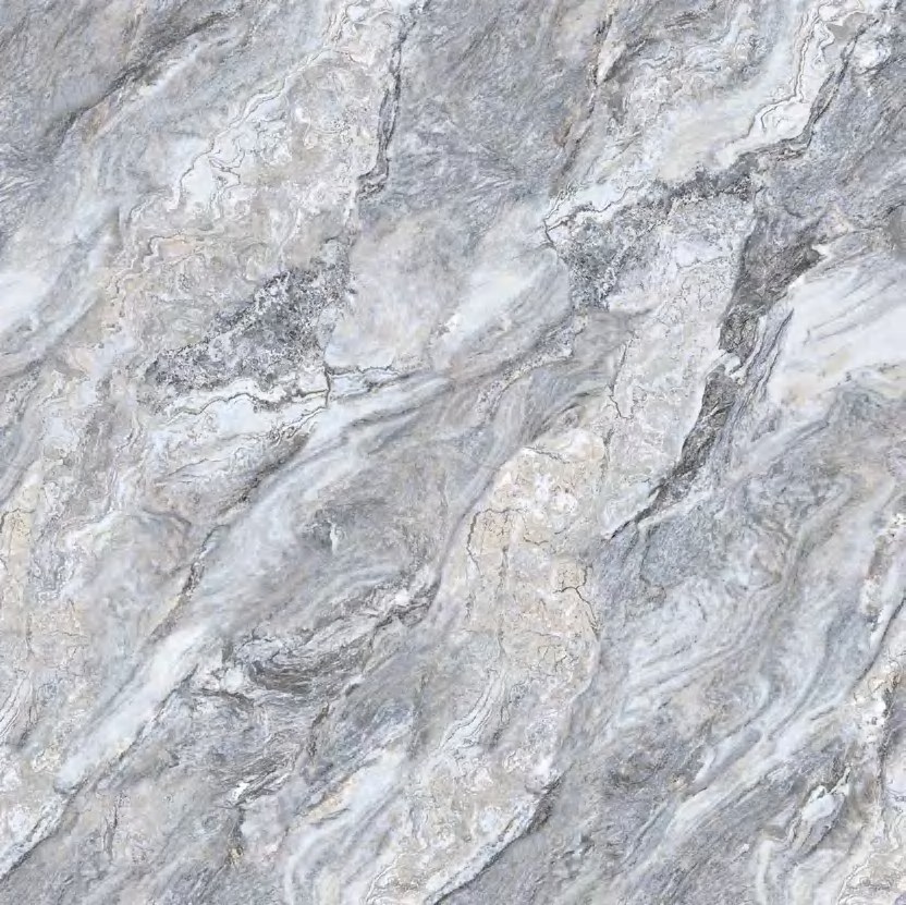MAGGIE GREY COLOR 整体效果展示 - 1200x1200mm oversized porcelain tile, full polished glazed surface, grey tone, gallery detail, Contigo Ceramics wholesale