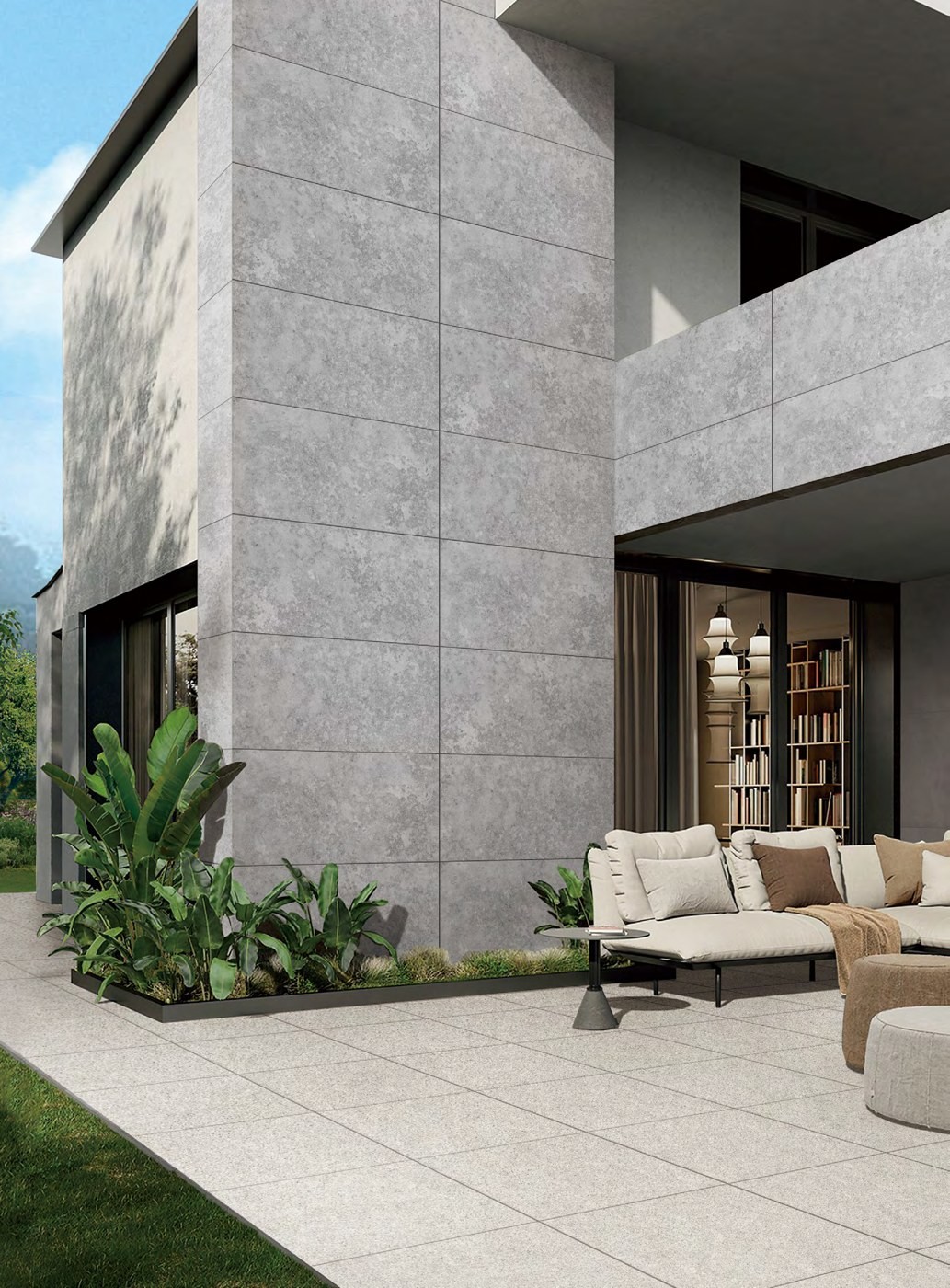 Limestone ATI Gallery Limestone ATI 20mm outdoor porcelain tile detail and application image
