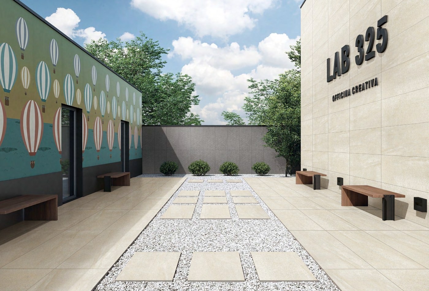 Rock Sandstone AIC Gallery Rock Sandstone AIC 20mm outdoor porcelain tile detail and application image