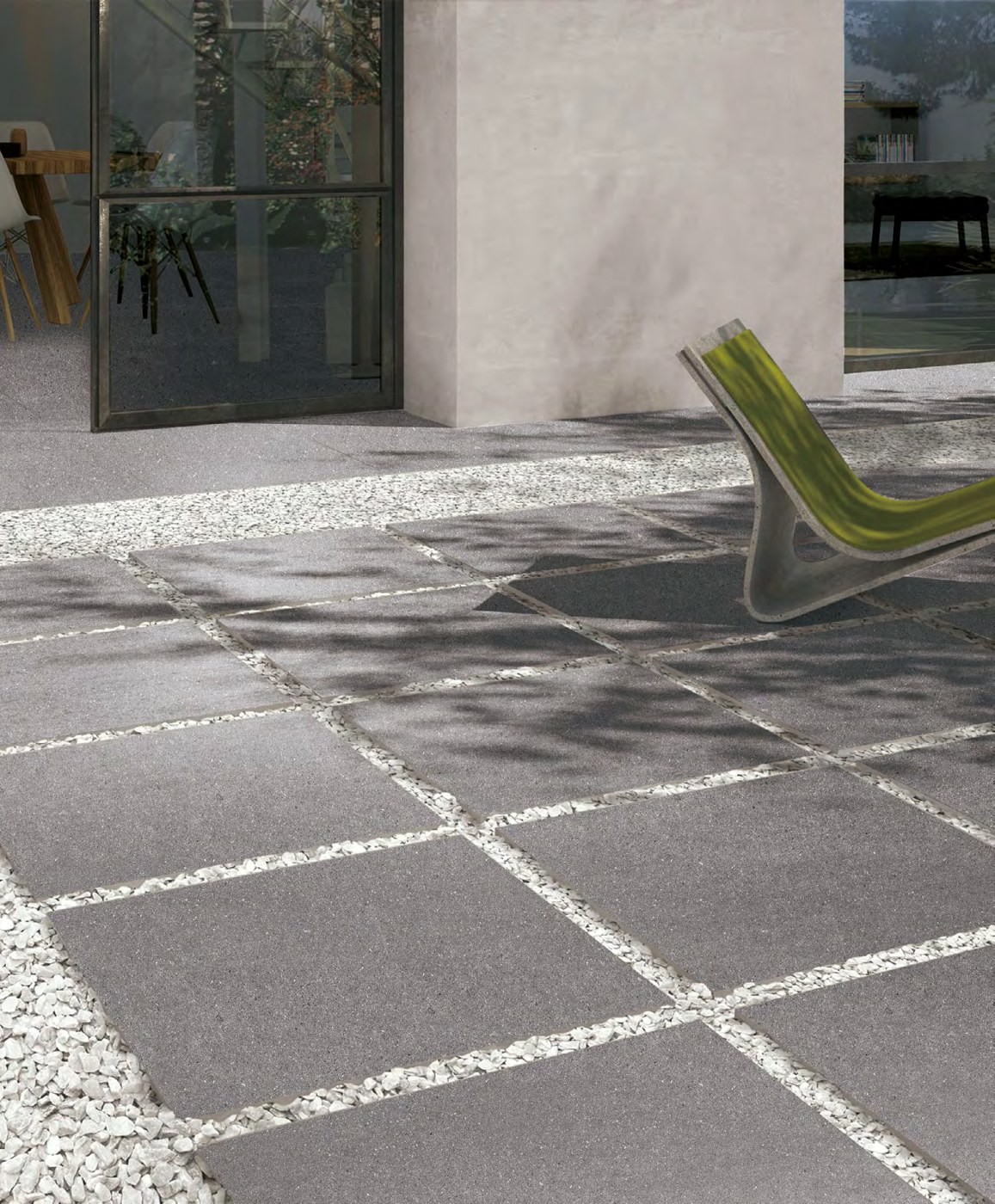 Terrazzo 251C Gallery Terrazzo 251C 20mm outdoor porcelain tile detail and application image