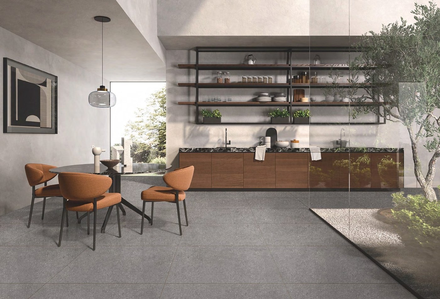 Terrazzo 251I Gallery Terrazzo 251I 20mm outdoor porcelain tile detail and application image