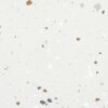 SP66AA01T Splash Terrazzo face 3 polished porcelain tile SP66AA01T white grey gold beige bold terrazzo look glazed polished porcelain tile glossy speckled surface close up product photo 600x600mm random design face 3