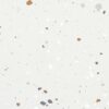 SP66AA01T Splash Terrazzo face 4 polished porcelain tile SP66AA01T white grey gold beige bold terrazzo look glazed polished porcelain tile glossy speckled surface close up product photo 600x600mm random design face 4