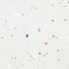 SP66AA02T white beige gold cream bold terrazzo look glazed polished porcelain tile glossy speckled surface close up product photo 600x600mm random design face 3