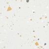 SP66AA02T white beige gold cream bold terrazzo look glazed polished porcelain tile glossy speckled surface close up product photo 600x600mm random design face 6