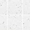 SP66AA03T white grey black silver bold terrazzo look glazed polished porcelain tile complete 6 random design faces product photo 600x600mm glossy surface