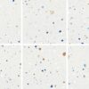 SP66AA04T white blue gold grey bold terrazzo look glazed polished porcelain tile complete 6 random design faces product photo 600x600mm glossy surface