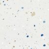 SP66AA04T white blue gold grey bold terrazzo look glazed polished porcelain tile glossy speckled surface close up product photo 600x600mm random design face 2