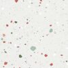 SP66AA05T Splash Terrazzo face 2 polished porcelain tile SP66AA05T white red green grey bold terrazzo look glazed polished porcelain tile glossy speckled surface close up product photo 600x600mm random design face 2
