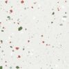 SP66AA05T Splash Terrazzo face 4 polished porcelain tile SP66AA05T white red green grey bold terrazzo look glazed polished porcelain tile glossy speckled surface close up product photo 600x600mm random design face 4