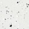 SP66AA07T white black grey charcoal bold terrazzo look glazed polished porcelain tile glossy speckled surface close up product photo 600x600mm random design face 5