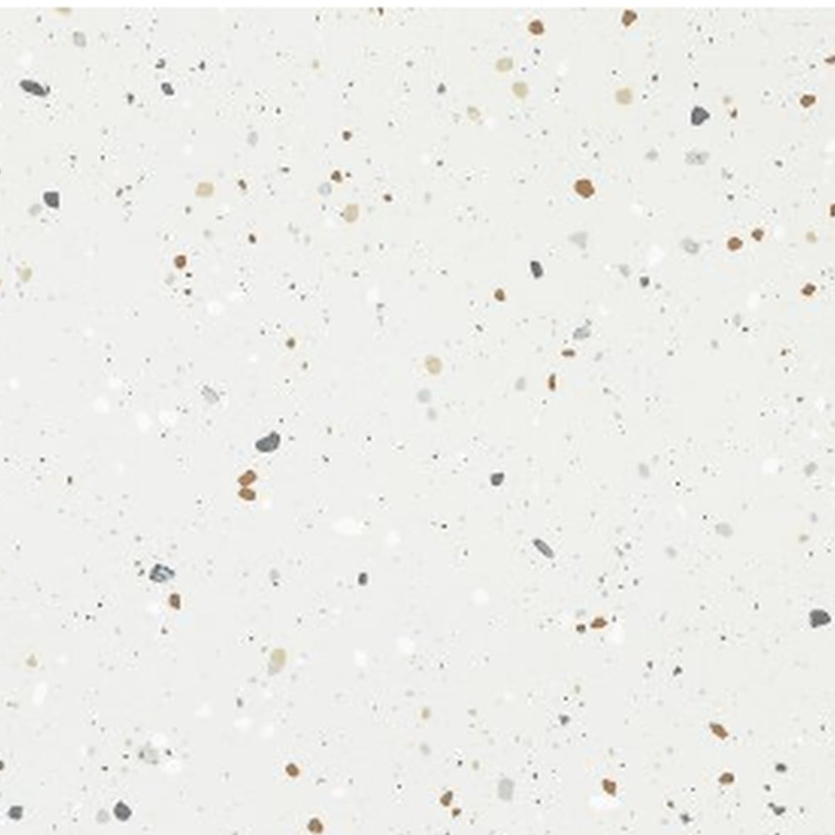 SP66AB01T white grey gold beige crystal granule terrazzo look glazed polished porcelain tile glossy speckled surface close up product photo 600x600mm random design face 1