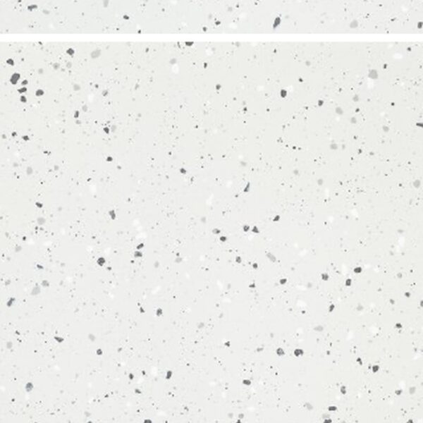 SP66AB03T white grey silver crystal granule terrazzo look glazed polished porcelain tile glossy speckled surface close up product photo 600x600mm random design face 3