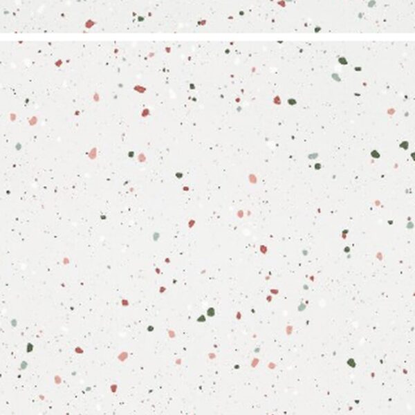 SP66AB05T Crystal Granule face 4 polished porcelain tile SP66AB05T white red green grey crystal granule terrazzo look glazed polished porcelain tile glossy speckled surface close up product photo 600x600mm random design face 4