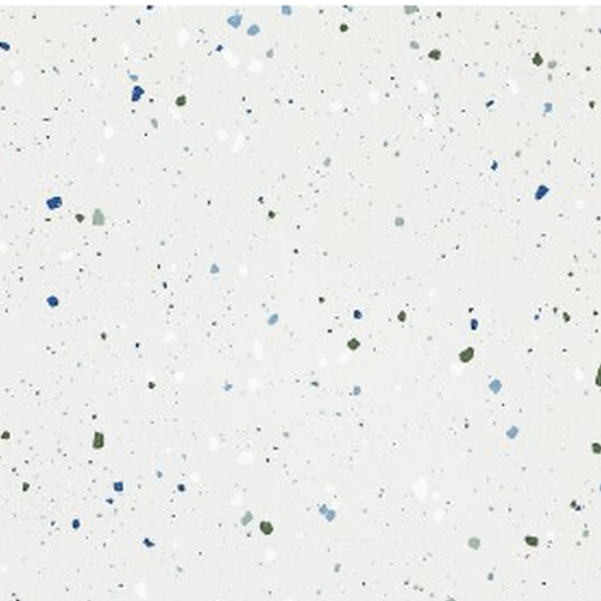 SP66AB06T white blue green grey crystal granule terrazzo look glazed polished porcelain tile glossy speckled surface close up product photo 600x600mm random design face 2