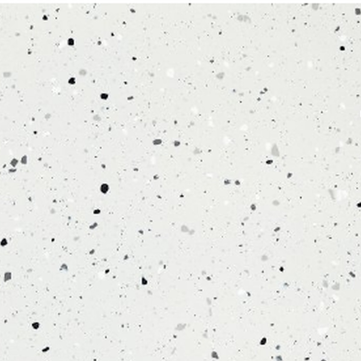 SP66AB07T white black grey charcoal crystal granule terrazzo look glazed polished porcelain tile glossy speckled surface close up product photo 600x600mm random design face 2