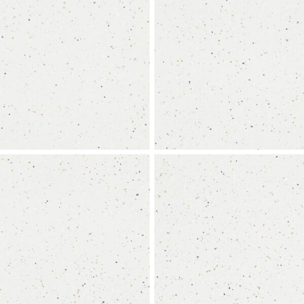 SP66AC02T Nova Speck complete random design faces SP66AC02T white cream beige fine speckled terrazzo look glazed polished porcelain tile complete 4 random design faces product photo 600x600mm glossy surface