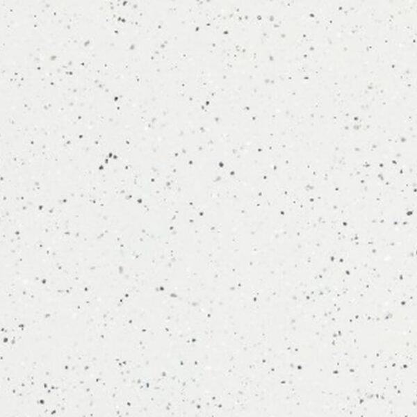SP66AC03T white grey silver fine speckled terrazzo look glazed polished porcelain tile glossy speckled surface close up product photo 600x600mm random design face 1