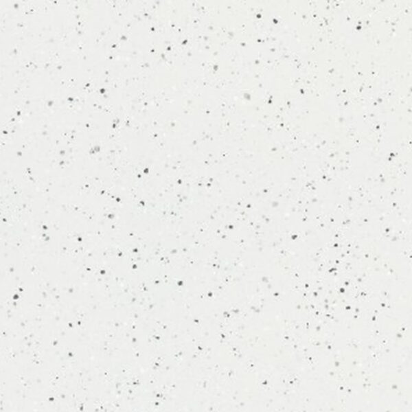 SP66AC03T white grey silver fine speckled terrazzo look glazed polished porcelain tile glossy speckled surface close up product photo 600x600mm random design face 2