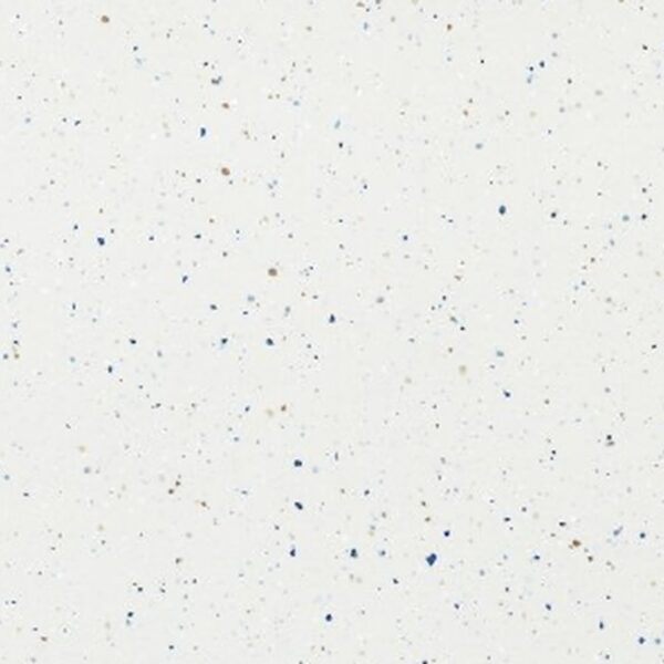 SP66AC04T white blue gold grey fine speckled terrazzo look glazed polished porcelain tile glossy speckled surface close up product photo 600x600mm random design face 2