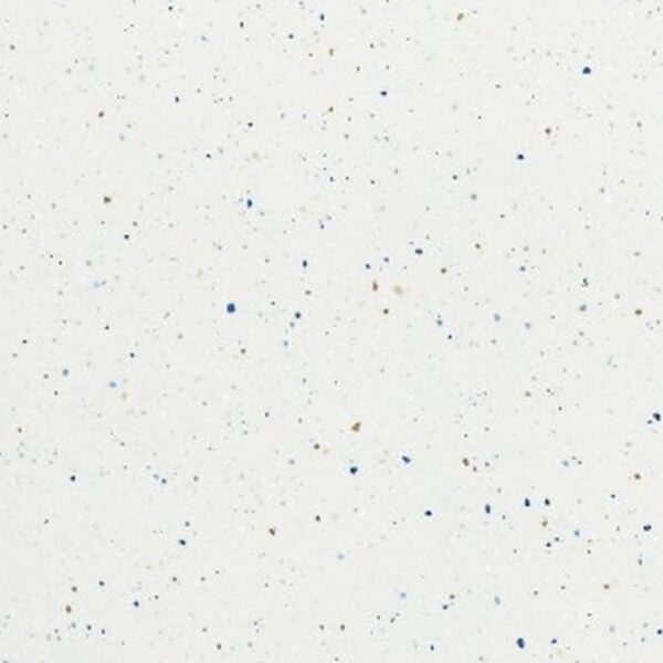 SP66AC04T white blue gold grey fine speckled terrazzo look glazed polished porcelain tile glossy speckled surface close up product photo 600x600mm random design face 3