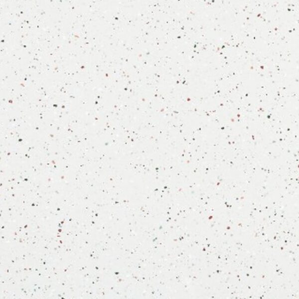 SP66AC05T white red green grey fine speckled terrazzo look glazed polished porcelain tile glossy speckled surface close up product photo 600x600mm random design face 1