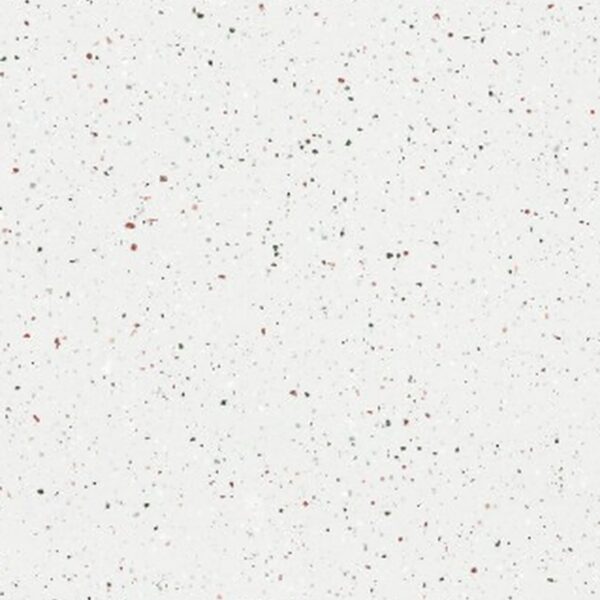 SP66AC05T white red green grey fine speckled terrazzo look glazed polished porcelain tile glossy speckled surface close up product photo 600x600mm random design face 2