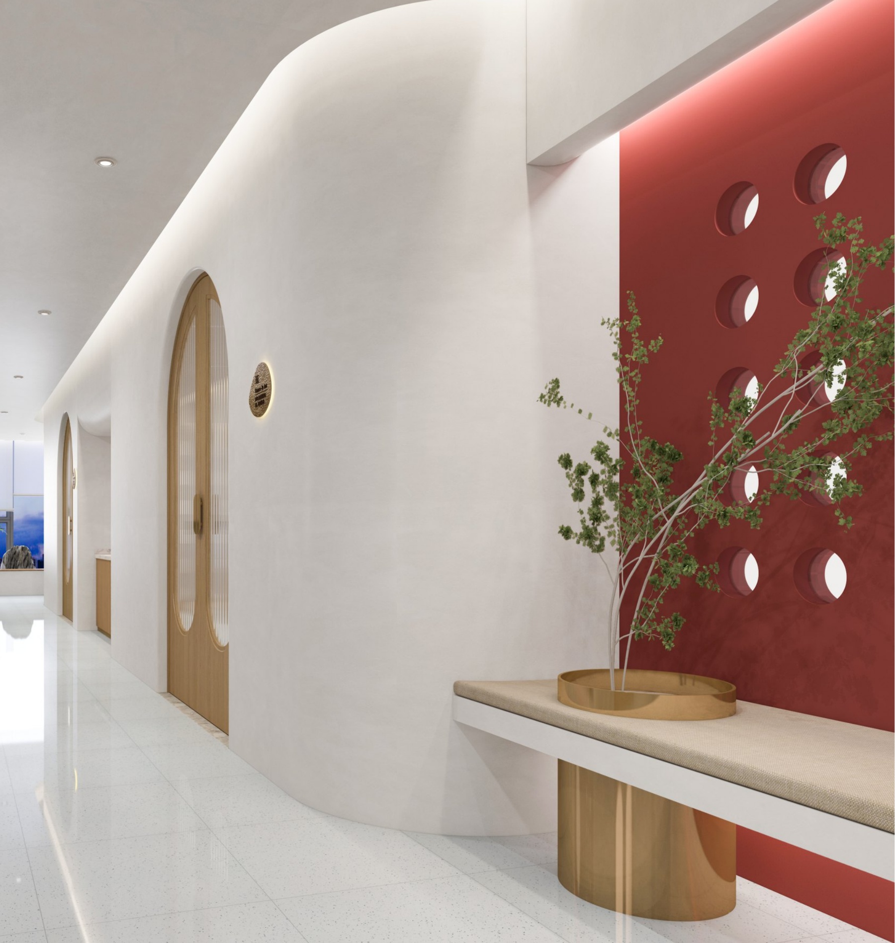 White glazed porcelain bathroom wall tile 300x600mm rectified edge, showroom display