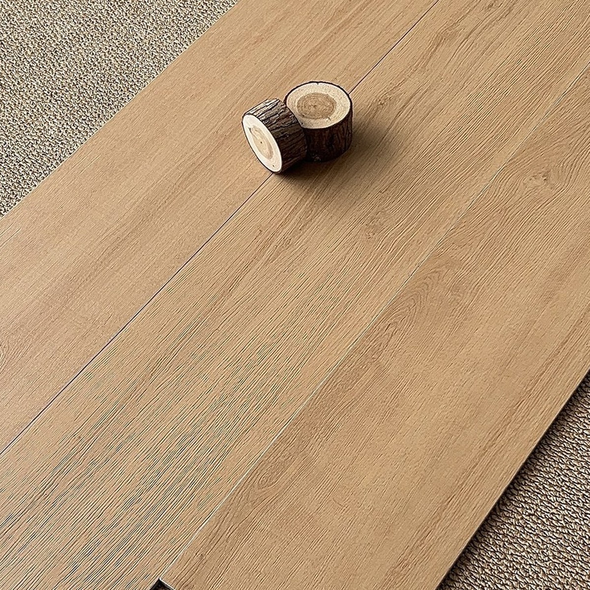 ML1525MY01 light oak beige wooden tile wood look glazed porcelain tile matt long plank 250x1500mm square installed effect photo project photo