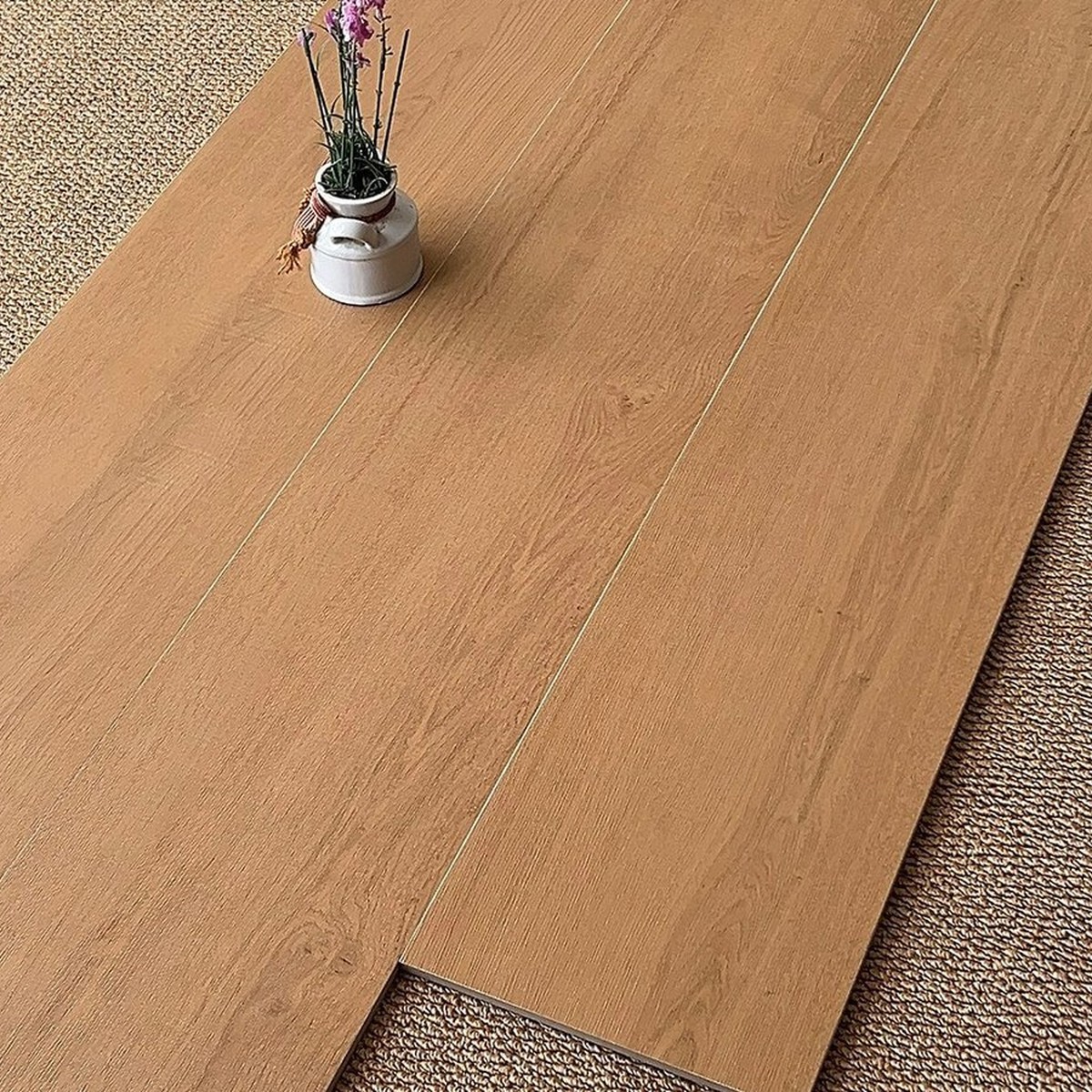 ML1525MY02 natural oak beige wooden tile wood look glazed porcelain tile matt long plank 250x1500mm square installed effect photo project photo