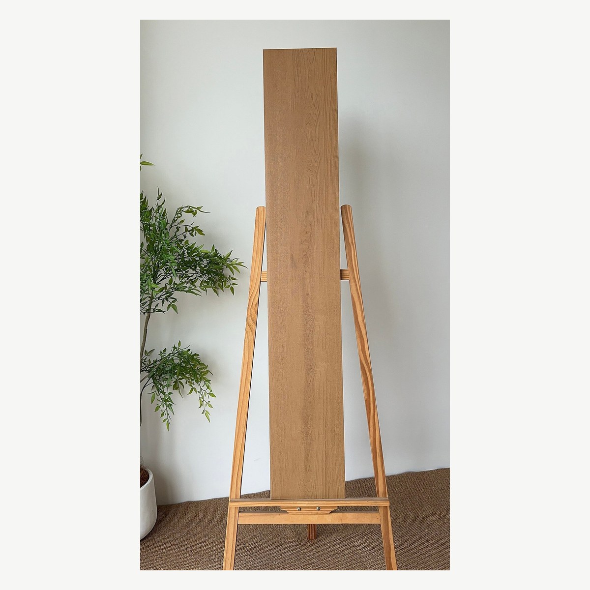 ML1525MY02 natural oak beige wooden tile wood look glazed porcelain tile matt long plank 250x1500mm real photo single plank showroom