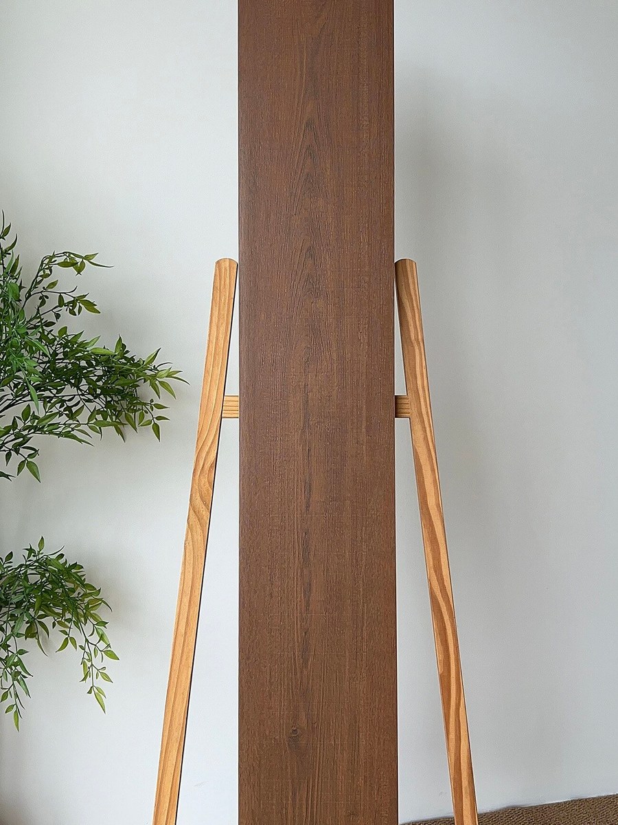 ML1525MY03 dark walnut brown wooden tile wood look glazed porcelain tile matt long plank 250x1500mm real photo single piece product photo