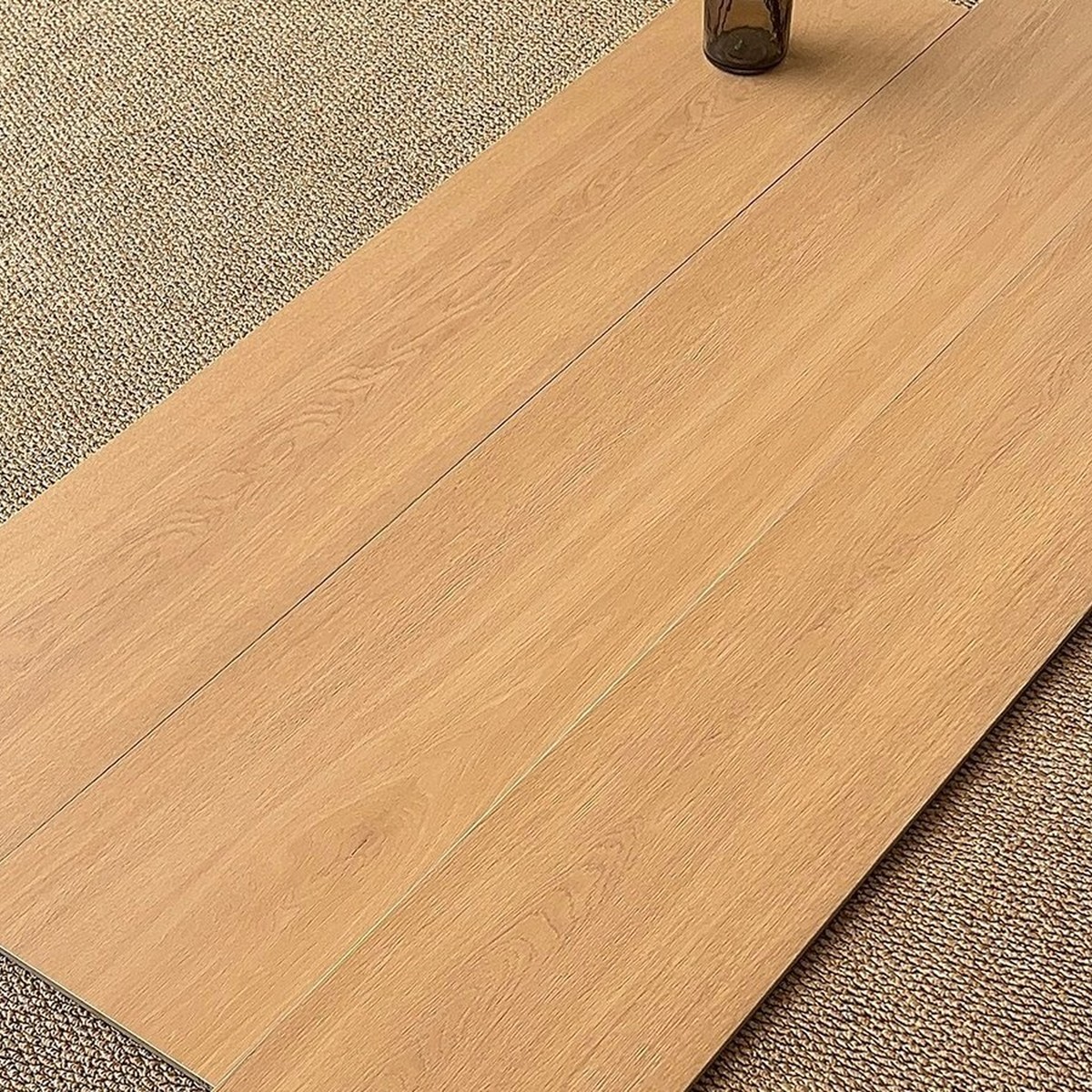 ML1525S11 honey oak beige wooden tile wood look glazed porcelain tile matt long plank 250x1500mm square installed effect photo project photo