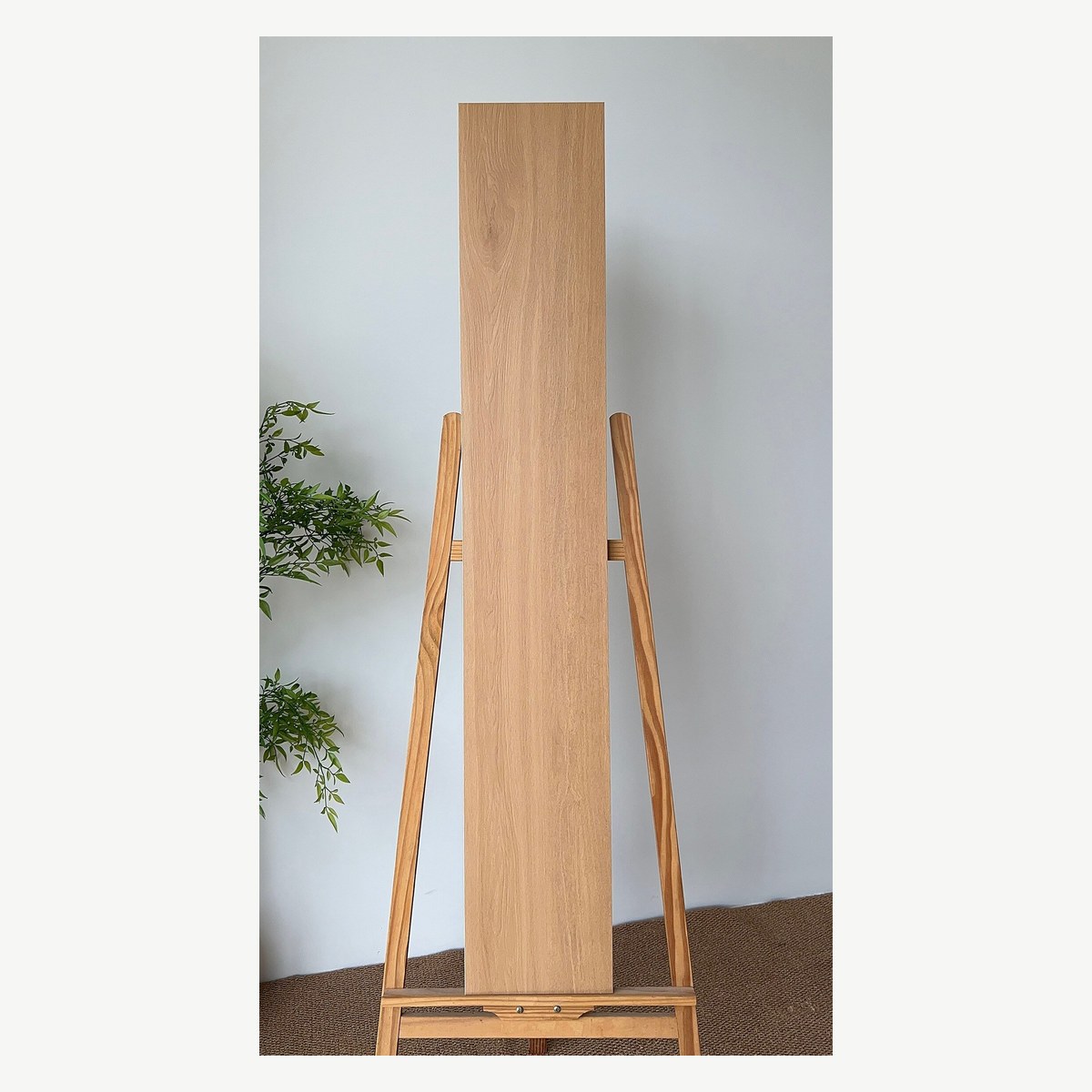 ML1525S11 honey oak beige wooden tile wood look glazed porcelain tile matt long plank 250x1500mm real photo single plank showroom