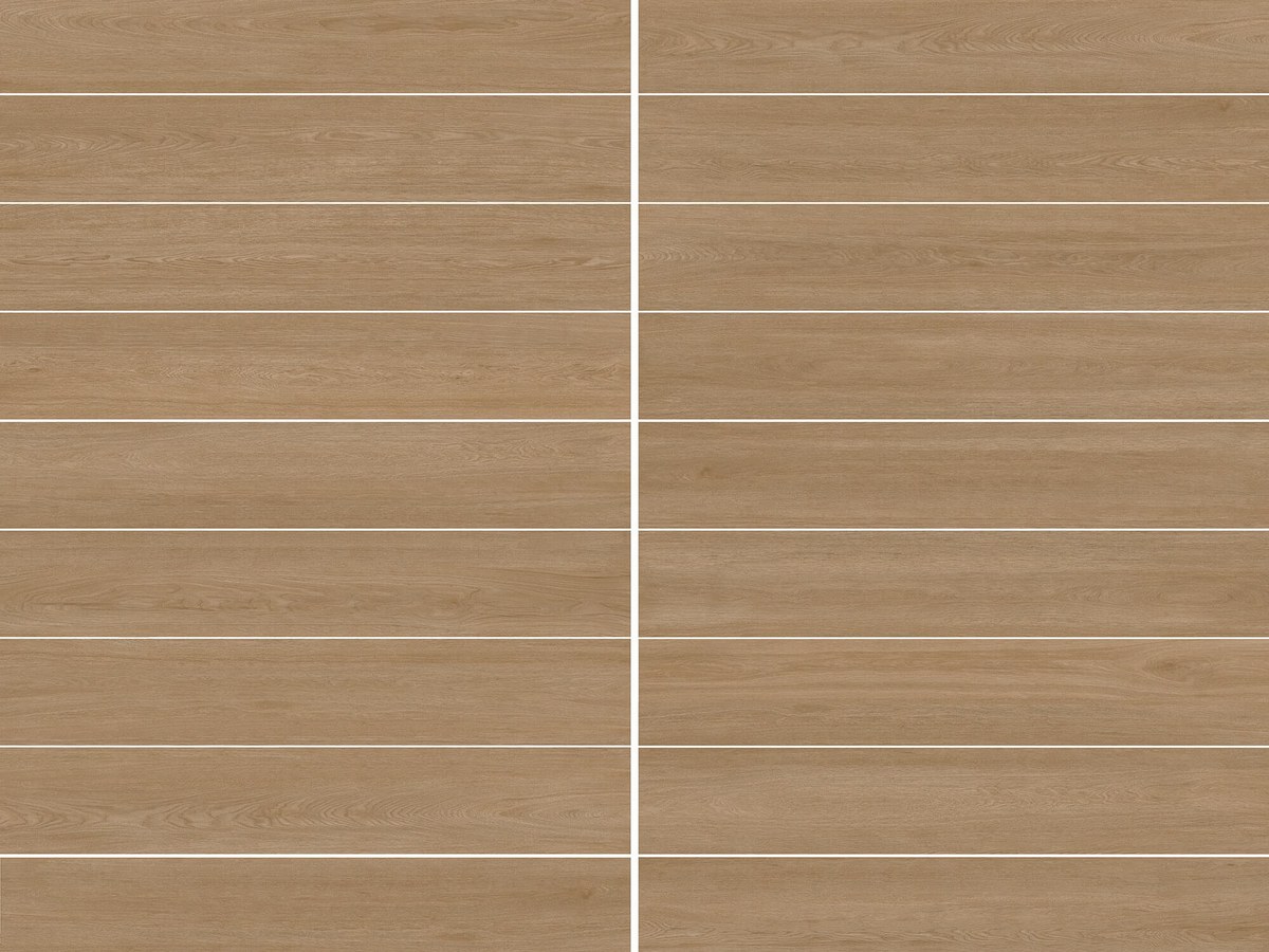 ML1525S12 warm oak beige wooden tile wood look glazed porcelain tile matt long plank 250x1500mm wood grain variation 18 faces design sheet