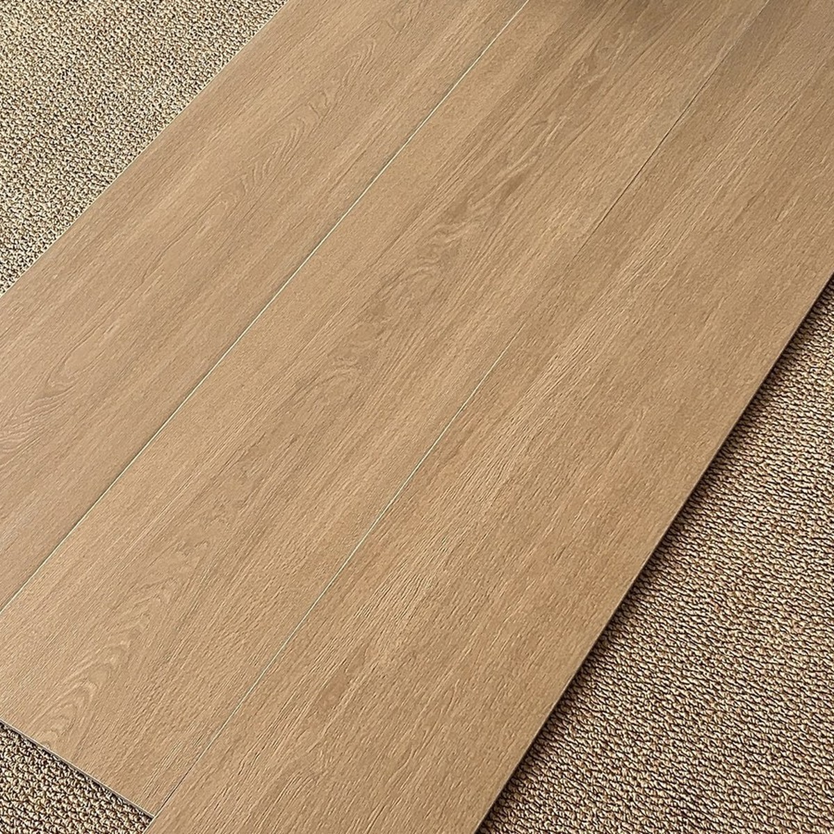 ML1525S12 warm oak beige wooden tile wood look glazed porcelain tile matt long plank 250x1500mm square installed effect photo project photo